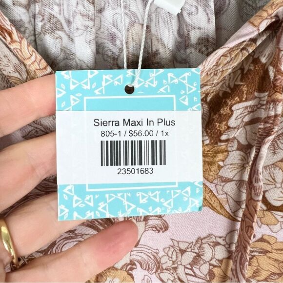 Hayden Sierra Floral Maxi Dress Sz 1X Boho Relaxed - Picture 11 of 14